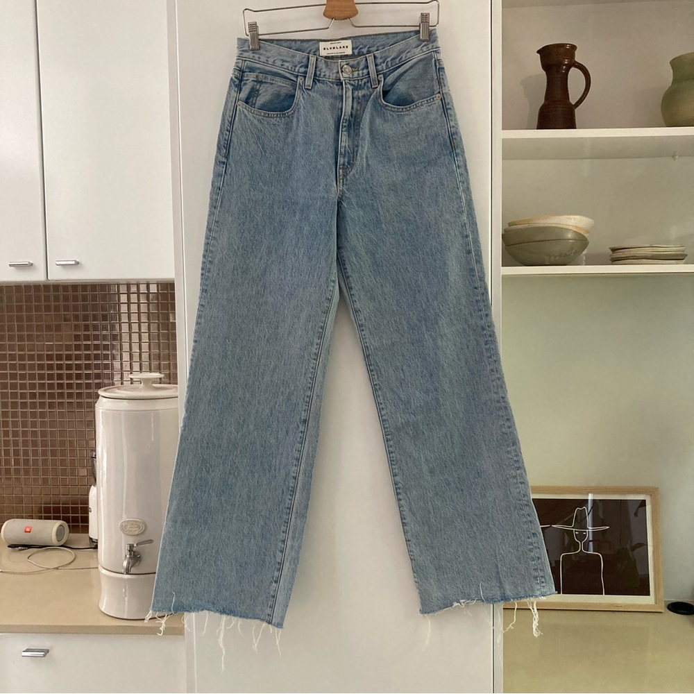 Slvrlake grace wide leg jeans 28 denim ssense usa cotton